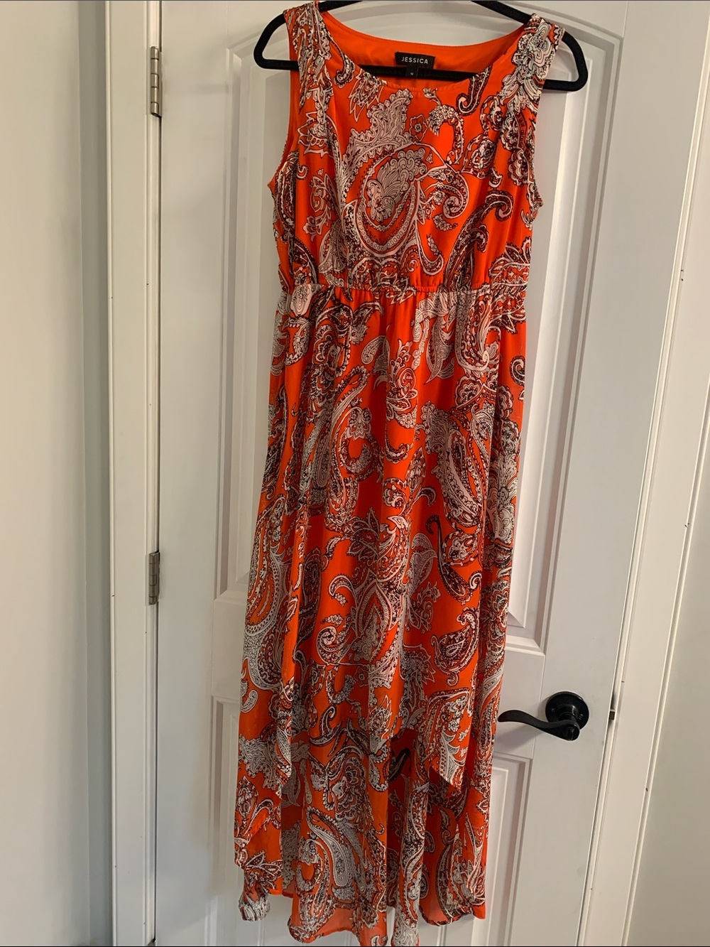 Jessica Bright Orange Paisley Maxi Sundress